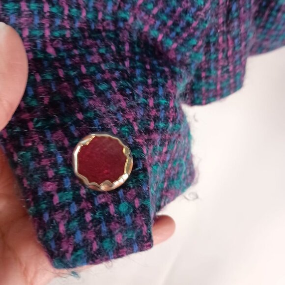 Pendleton Wool Collarless Blazer Jewel Button 100% Virgin Wool Size 12 USA - Picture 6 of 6